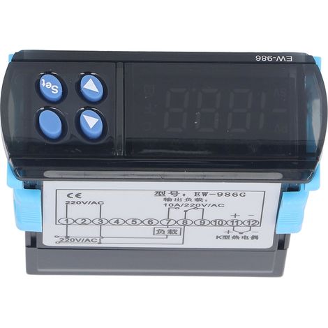 Digitaler Thermostat mit LED-Anzeige, 5–400 °C, Temperaturregler mit 1 Ausgang, 220 V AC, für Industriemaschinen (1/5)