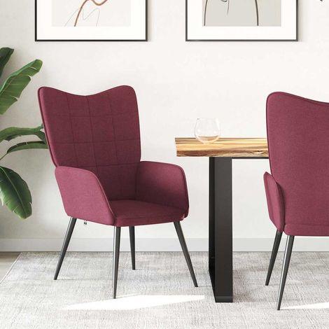 vidaXL Chaise de relaxation Rouge bordeaux Tissu (1/5)