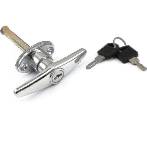Serrure de garage avec poignée en croix - Ensemble de poignée de porte verrouillable comprenant deux clés (1/2)