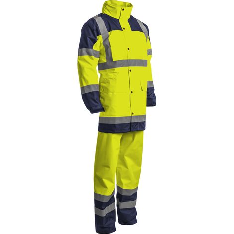 Completo antipioggia da lavoro ad alta visibilità HYDRA - Giallo Fluo XL - 50/52