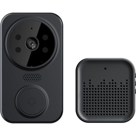 Caméra de sécurité sans fil avec sonnette vidéo Tuya maison intelligente Wifi porte cloche extérieure sans fil sonnette caméra carillon conversation bidirectionnelle interphone Vision nocturne Install (1/5)