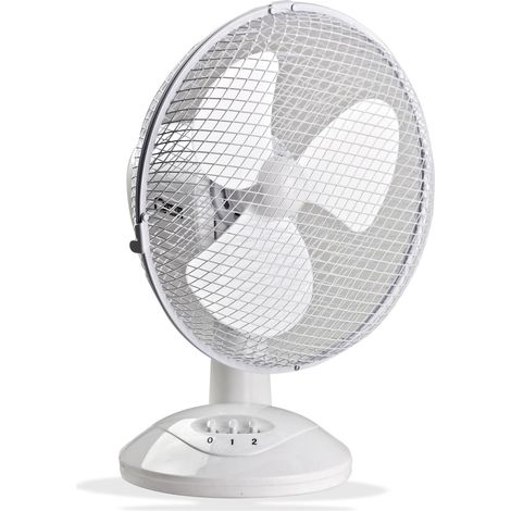 Ventilator Tischventilator Standventilator Ø 27 cm Oszillation weiß 2 Stufen (1/5)