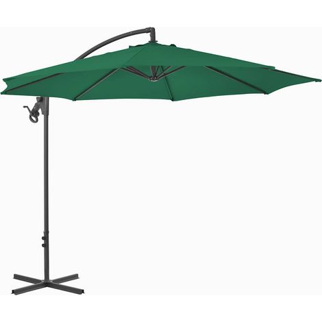 Maison Exclusive - Ampelschirm mit Stahl-Mast 300 cm Grün (1/5)