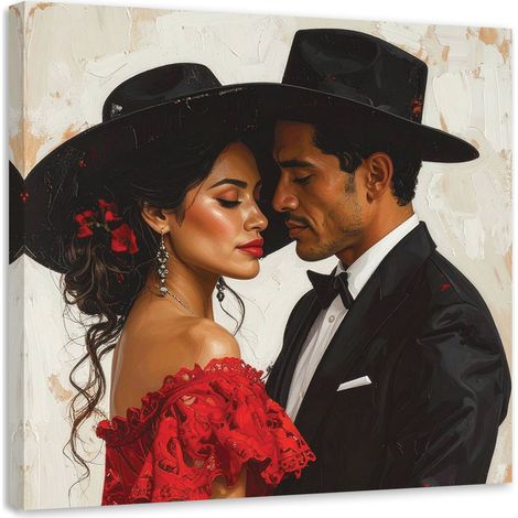 Cuadro sobre Lienzo, Pareja enamorada Amor, 20x20 (1/5)