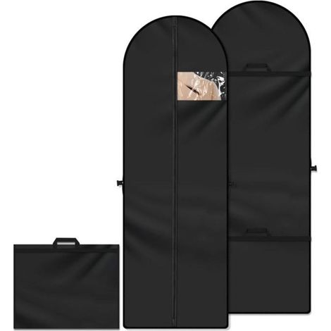 Faltbarer Kleidersack, 60 x 180 cm, staubdicht, für lange Kleider, Mäntel, Abend-/Brautmode (1/5)