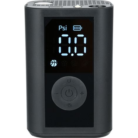 Pompe à air électrique pour ballons de basket avec lumière LED, 0-15 psi, aiguille de gonflage portable, pompe à air rechargeable pour volley-ball, football et baseball. (1/5)