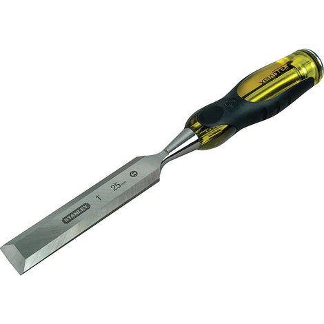 Stanley FatMax Chisel with Plastic Handle, Impact Cap, Full Blade, 30 mm
