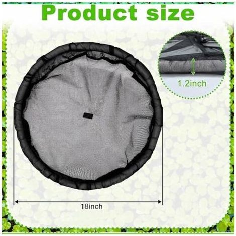 Barrière anti-poissons flottante en 2 pièces pour plantes, filet circulaire pour bassin extérieur, filet flottant pour pots de fleurs, 45,7 cm (45,7 cm) (1/3)