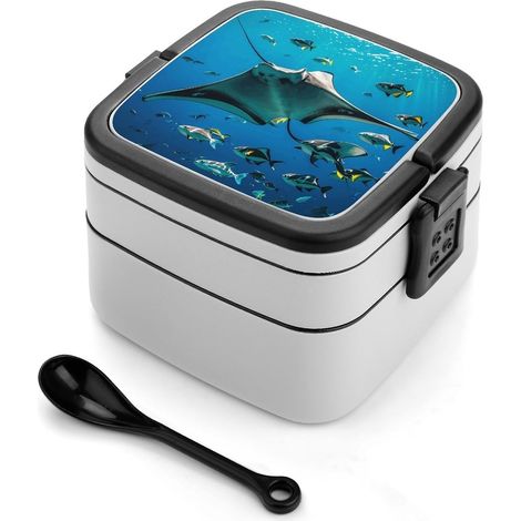 Boîte à bento empilable pour adultes, étanche, avec fermeture (1/5)