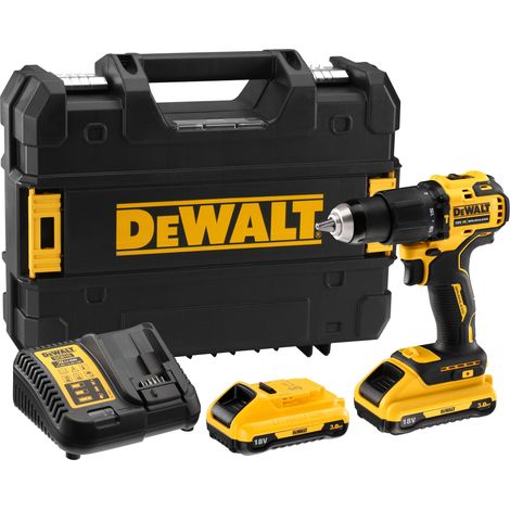 Dewalt – Perceuse 18V DCD709L2TQW avec 2 batteries 3.0Ah – Moteur Brushless – Couple 60Nm pour bois dur et béton – Coffret de transport inclus