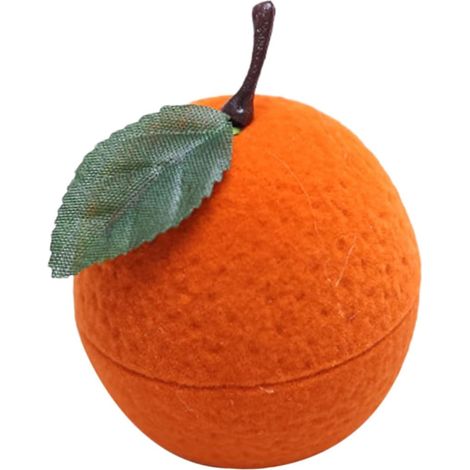 Boîte cas d'anneau de mariage faux orange vitrine Porte-bijoux boã®tes de stockage box de rangement porte-bague pour cérémonie de mariage étui à bague flocage (1/5)