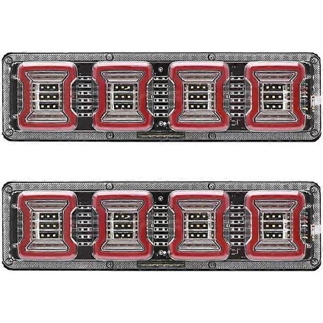 Paar 12V-24V LED-Rückleuchten für LKW, Anhänger, Bus, Wohnmobil, Traktor Bremslicht, Rückfahrlicht, Blinker (1/5)