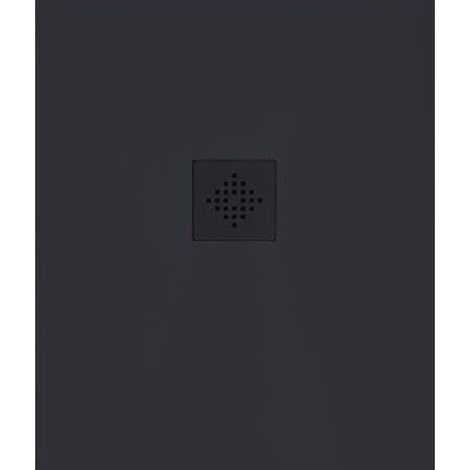 Receveur de douche 70 x 120 cm extra plat PURE en résine surface ardoisée anthracite Grille anthracite