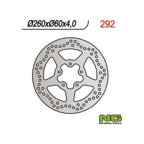 Disco de freno delantero 260x60x4mm para Piaggio Medley Aprilia NG1592 (repuesto)