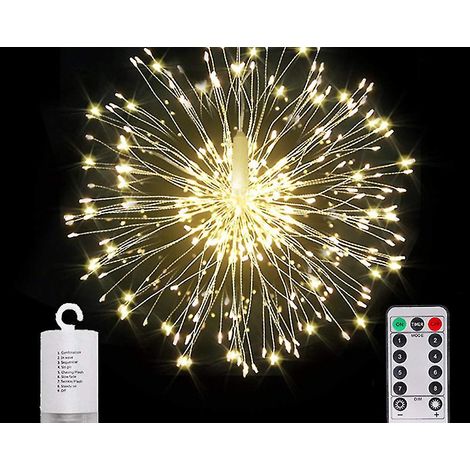 Guirlande lumineuse « Feux d'artifice », 100 LED, 8 modes d'éclairage, étanche (1/4)