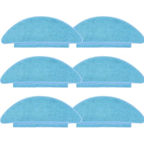 6 pièces de rechange chiffon de nettoyage pour Tikom L9000 /L8000, pour Lubluelu SL60D, pour LaResar L6 Nex, pour Honiture Q6 se accessoires pour aspirateur robot chiffons Microfibre (1/5)