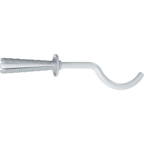 Fischer TF 8/105 T Ganci Termosifone per Radiatore Tubolare, per Muratura piena e Forati, Lunghezza 105 mm, 2 pezzi, 501108, bianco, (1/2)