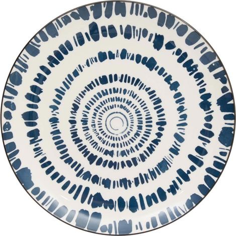 Lot de 6 Assiettes Plates "Umami Rayon" 26cm Bleu