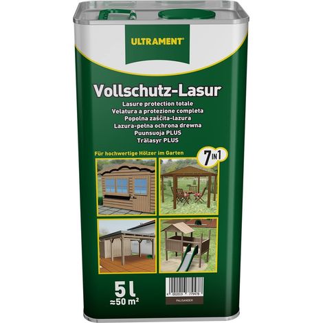 ULTRAMENT Vollschutz-Lasur 7-in-1, palisander, Holzschutz, 5 Ltr (1/3)