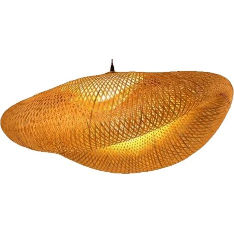 Suspension, Design en Bambou et Bois, Style Japonais, Pas d'ampoule, 80CM (1/2)