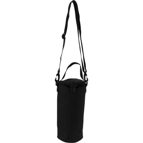 Sac de Transport Camping avec Poche pour Bouteille de Gaz et Lampe, Double Fermeture Éclair et Poignée Renforcée, Noir (1/5)