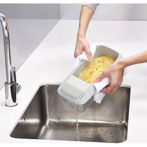 Cuiseur à Pâtes au Micro-ondes, égouttoir à Spaghettis au Micro-ondes Bateau à Pâtes Rapide avec Système de Filtrage pour Dortoirs Petites Cuisines Bureaux Accessoire de rangement pour cuisine (1/5)