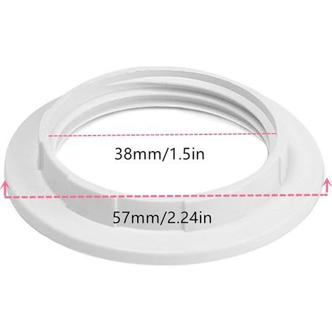8 Pièces E27 Anneau Réducteur pour Abat-Jour Plaque Convertisseur d’Adaptateur de Bague d'Abat-Jour (1/4)