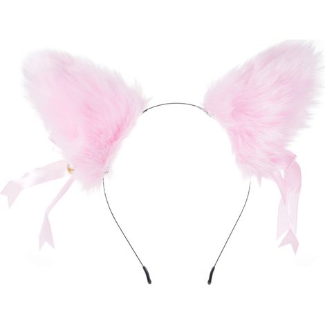 Pinza para el pelo con orejas de zorro de peluche, suave y esponjosa (para niñas y mujeres). (1/5)