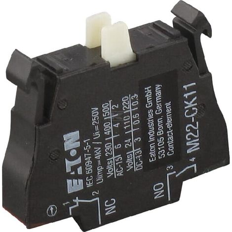 EATON Elemento de contacto 1NA1NC Frontal, Resorte de tensión, 107940