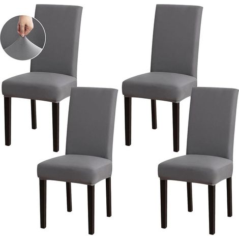 Stuhlhussen für Esszimmerstühle – Stretch-Stuhlhussen für die Küche, 4er-Set, abnehmbare und waschbare Schonbezüge für Zuhause, Hotel, Bankett