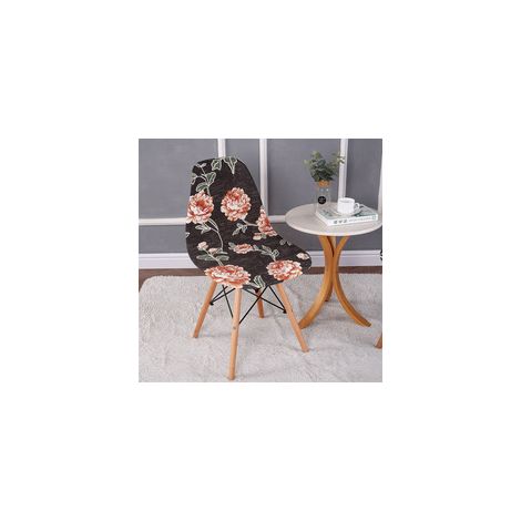 TAISHENGDA-Lot de 2 housses de chaise extensibles motif coquillage, housse de chaise moderne imprimée antidérapante et anti-poussière