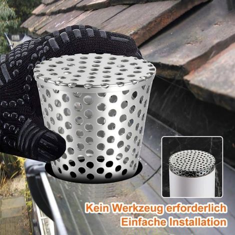 Filtre De Gouttière - Acier Inoxydable 304 - Diamètre 126 À 145 Mm - Pour Abri De Jardin Balcon Égout Fossé - 1 Pièce (1/5)