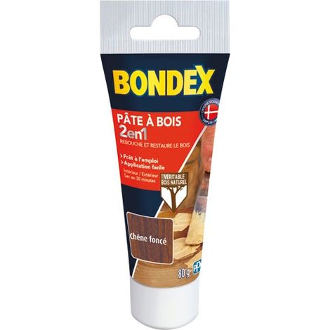 Pâte à Bois - 80g - Chêne Foncé - Bondex (1/6)
