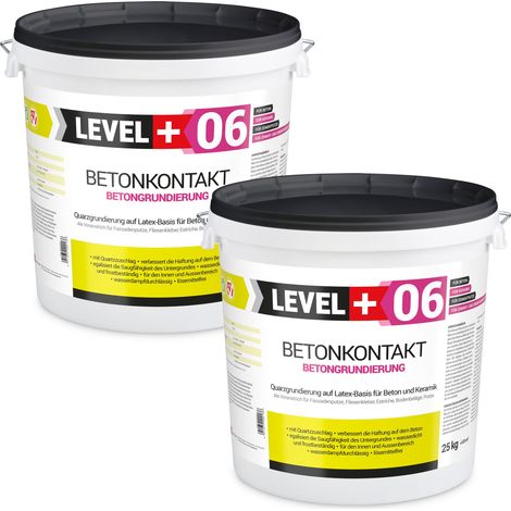 LEVEL+ Betonkontakt Tiefgrund Betonfarbe Haftgrund L+06 - 50KG