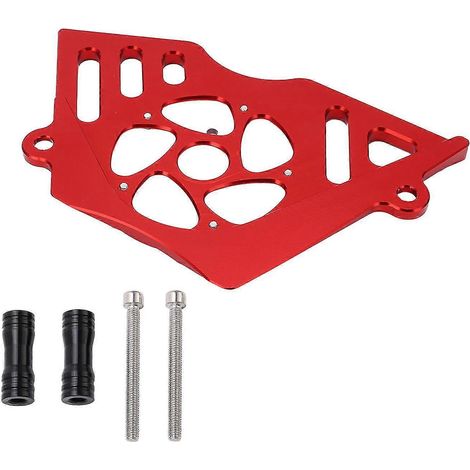 Protections de chaîne et de pignon compatibles avec les motos XL250 de 2011 à 2014, en alliage d'aluminium, rouges. (1/5)