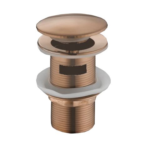 Mexen runder Klick-Klack-Stöpsel mit Überlauf, Rosa Gold - 79920-60
