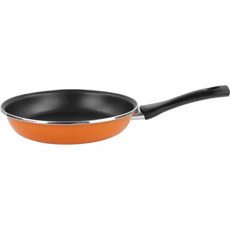 Poêle 22Ø Antiadhésive bicouche renforcé. Fond 100% Full Induction. Extérieur orange. 50% d'économie d'énergie. (1/5)