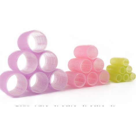 Rizadores de cabello con agarre automático, rizadores de cabello de salón, herramientas para peinar el cabello, juego de 18 rizadores, colores a elegir (1/4)