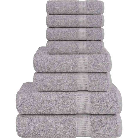 Ensemble de 8 serviettes FROGN Gris 360 g/m²