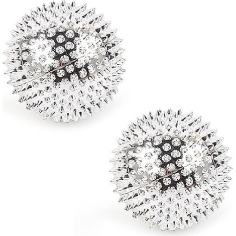 2PCS Massage Ball with needles-Acupressure Active Massager Spiky Hard Massaging Tool for Hand Foot-32mm-Silver (1/5)