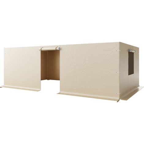 VEVOR Parois Laterales de Housse de Gazebo Hiver, 3,4x5,7 m, Couverture de Gazebo de Toutes Saisons, avec Fenetres en Maille, Materiau PE de Haute Densite, Housse deAbri de Soleil, Gazebos Non Inclus (1/5)