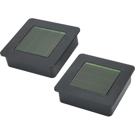 Lampe solaire de rechange pour panneaux solaires carrés avec panneau en silicone amorphe 2 V 50 mA et pile AA rechargeable (4 pièces)