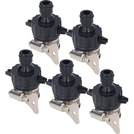 5-teiliger Wasserhahn-Anschlussadapter, universeller Mischbatterieanschluss, flexibler Schlauchanschluss für Garten- und Küchenschläuche, Ø 14–24 mm (1/5)