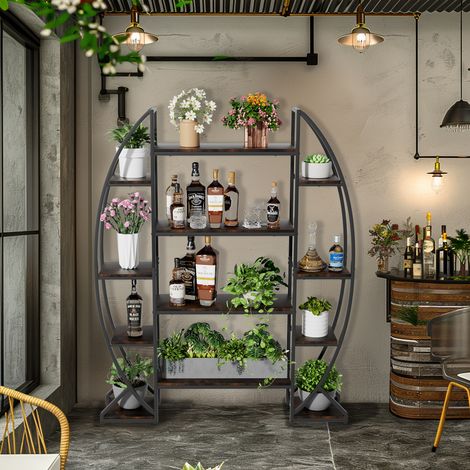 Extra Large Garden Heavy Duty Double Half Moon Ladder Plant Stand (1/5)
