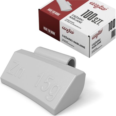 Zink-Klammergewichte für Aluminiumfelgen, Alu-Gewichte, 15 g, 100 Stück (1/3)