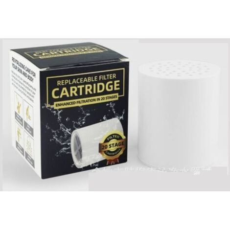 Filtre de douche à 20 étapes, cartouche unique, élimine le chlore, les métaux lourds et autres sédiments, adoucisseur d'eau avec vitamine C (1/3)