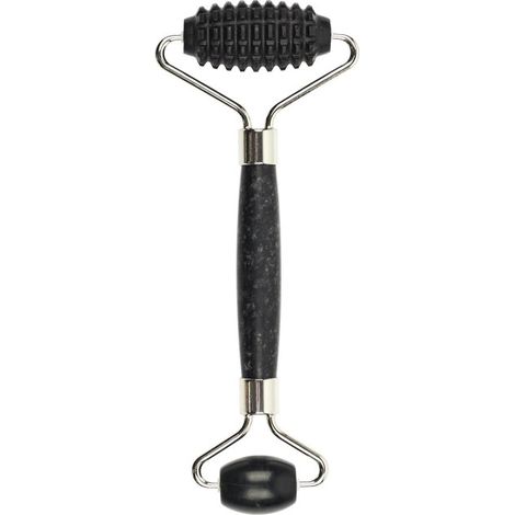 Rouleau de Massage 2 en 1 "Jade" 14cm Noir (1/4)
