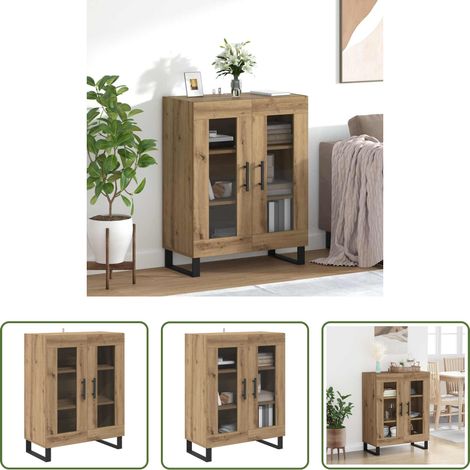 Holz - Sideboard Artisan-Eiche 69,5 x 34 x 90 cm Holzwerkstoff (1/5)