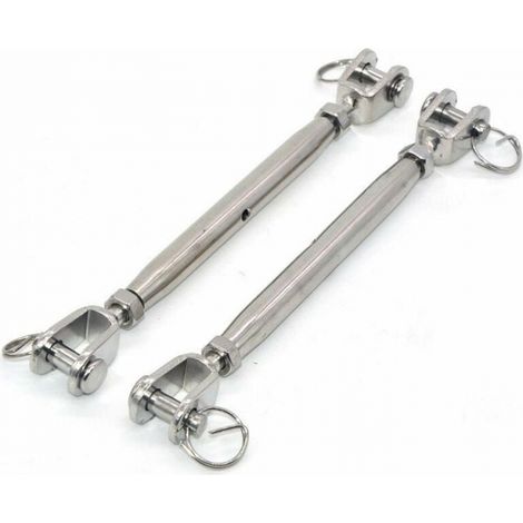 2 Stück M10 304 Edelstahl Magnetspannschloss mit Verriegelungsbacken, Edelstahl-Feststellschraube, Bolzenspannschloss, Seilspanner, Edelstahl-Kabelspanner (1/3)