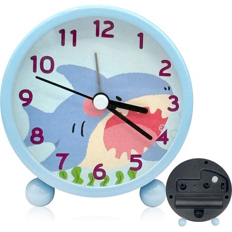 Réveil pour Enfants,Réveil Matin Silencieux sans Tic-Tac,avec Répétition et Veilleuse,Piles,Enfants Filles Garcons Analogique sans Tic-Tac (1/5)
